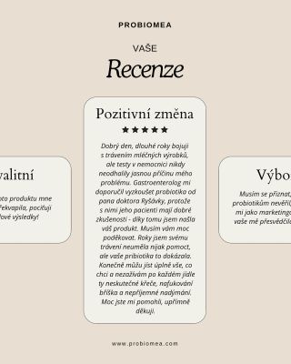 Některé z recenzí probiotik, které nám od Vás chodí. ☺️ Děkujeme za každou jednu! #probiotika #probiotics #ceskyprodukt